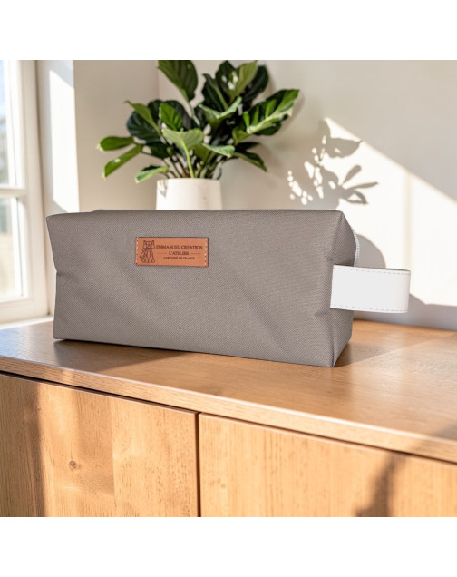 Trousse nomade S, "Brooklyn" beige