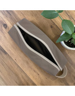 Trousse nomade S, "Brooklyn" beige