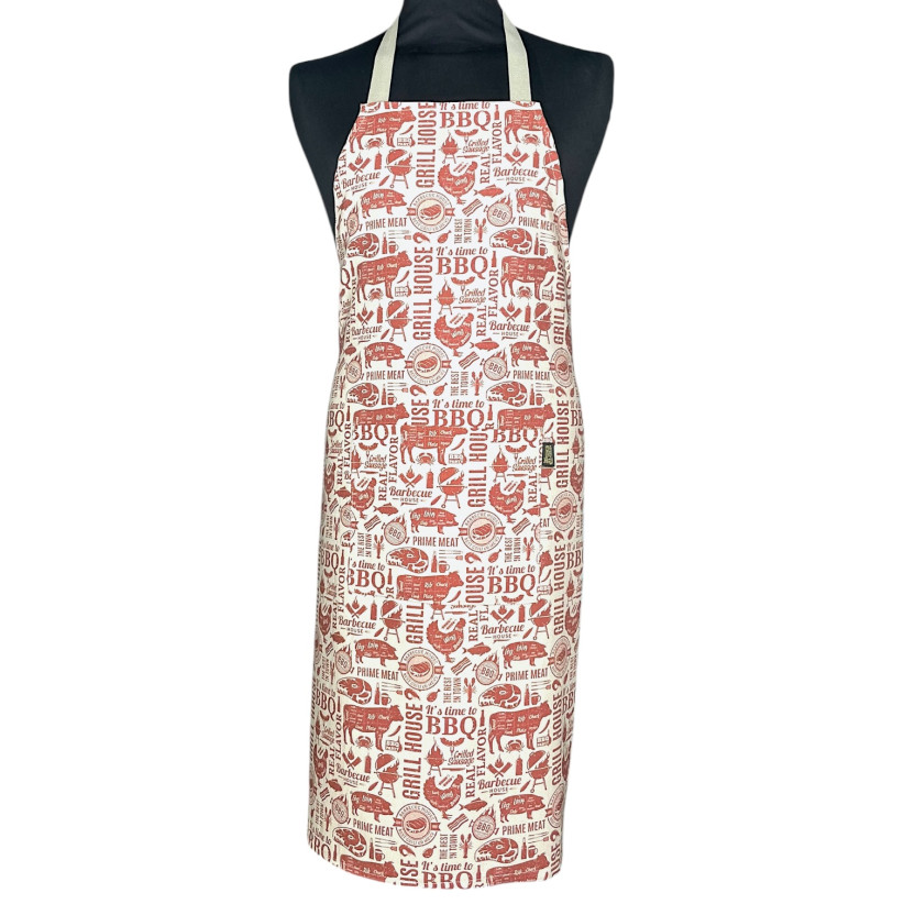 Tablier de cuisine, "Grill house" bordeaux