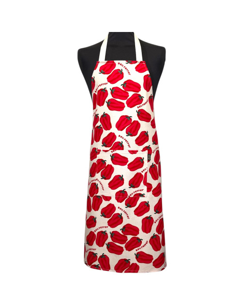 Tablier de cuisine, "Poivron" écru