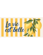 Mug, "La vie est belle" (citron)