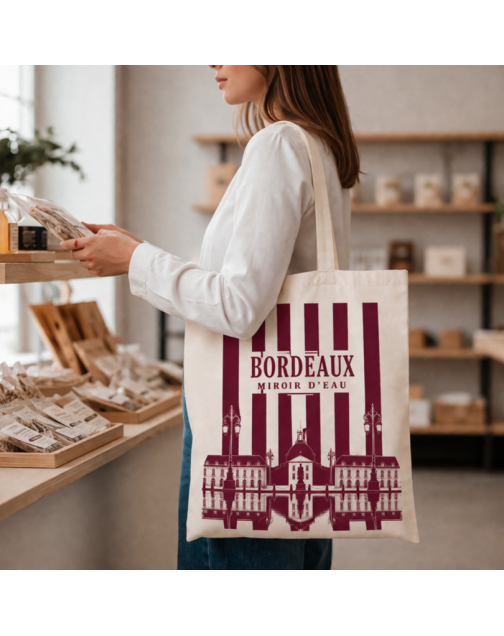 Tote bag, "Bordeaux miroir d'eau"