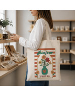 Tote bag, "Bonjour la vie est belle"