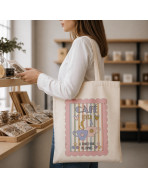 Tote bag, "Café lover le rendez-vous des copines"