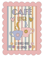 Tote bag, "Café lover le rendez-vous des copines"