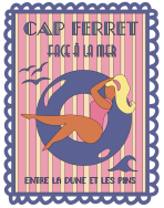 Tote bag, "Cap ferret face à la mer entre la dune et les pins (violet)"