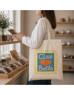 Tote bag, "Ciao Bella (lèvres)"