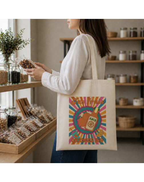 Tote bag, "Jus frais orange bio"
