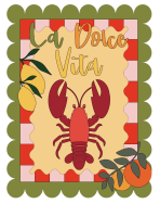 Tote bag, "La Dolce Vita (homard)"