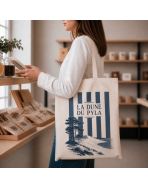 Tote bag, "La dune du pila (bleu)"