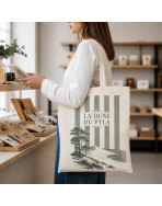 Tote bag, "La dune du pila (vert olive)"