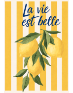 Tote bag, "La vie est belle (citron)"