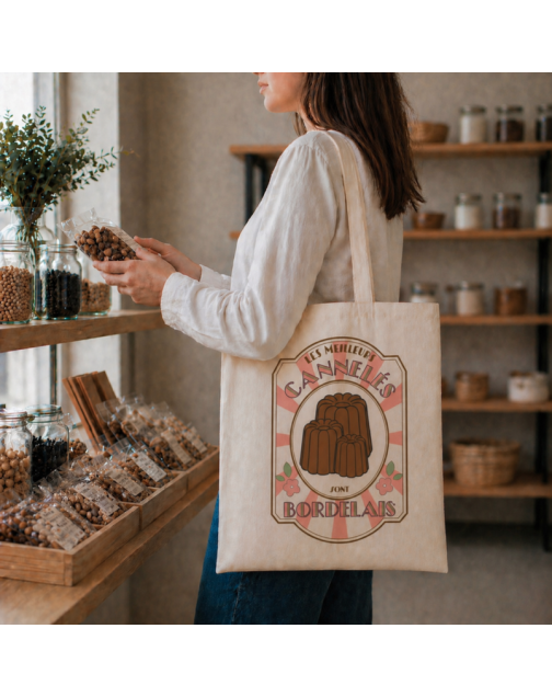 Tote bag, "Les meilleurs cannelés sont bordelais"