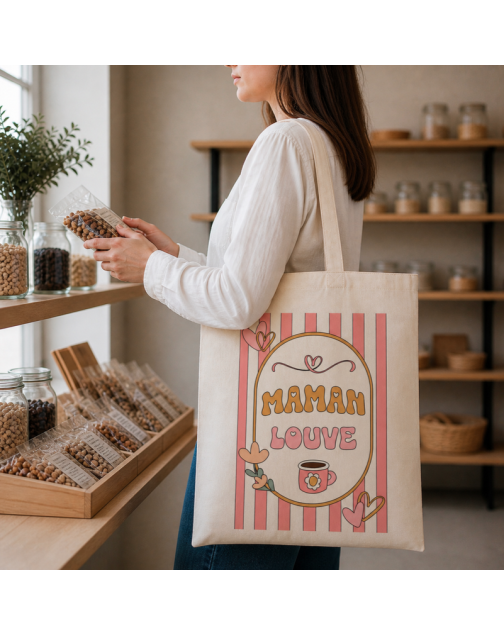 Tote bag, "Maman louve"