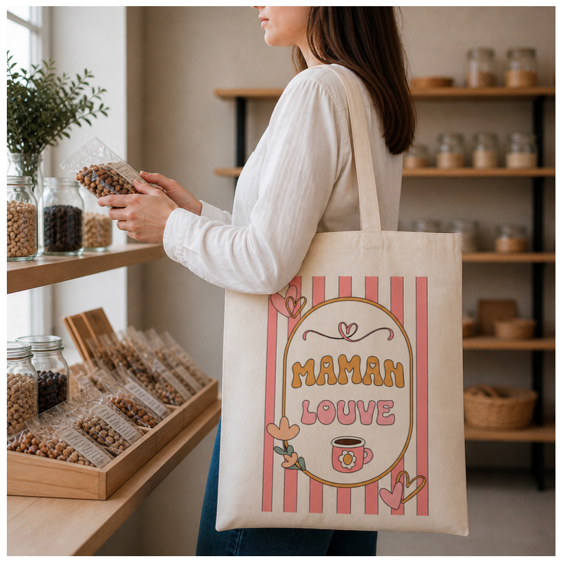 Tote bag, "Maman louve"