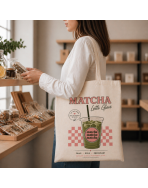 Tote bag, "Matcha Latte Glacé"