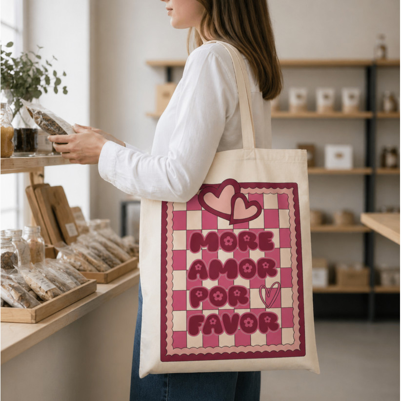 Tote bag, "More amor por favor"