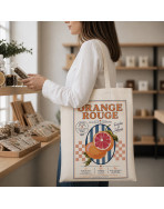 Tote bag, "Orange rouge"