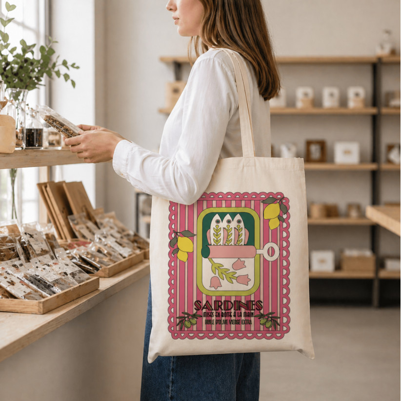 Tote bag, "Sardines"