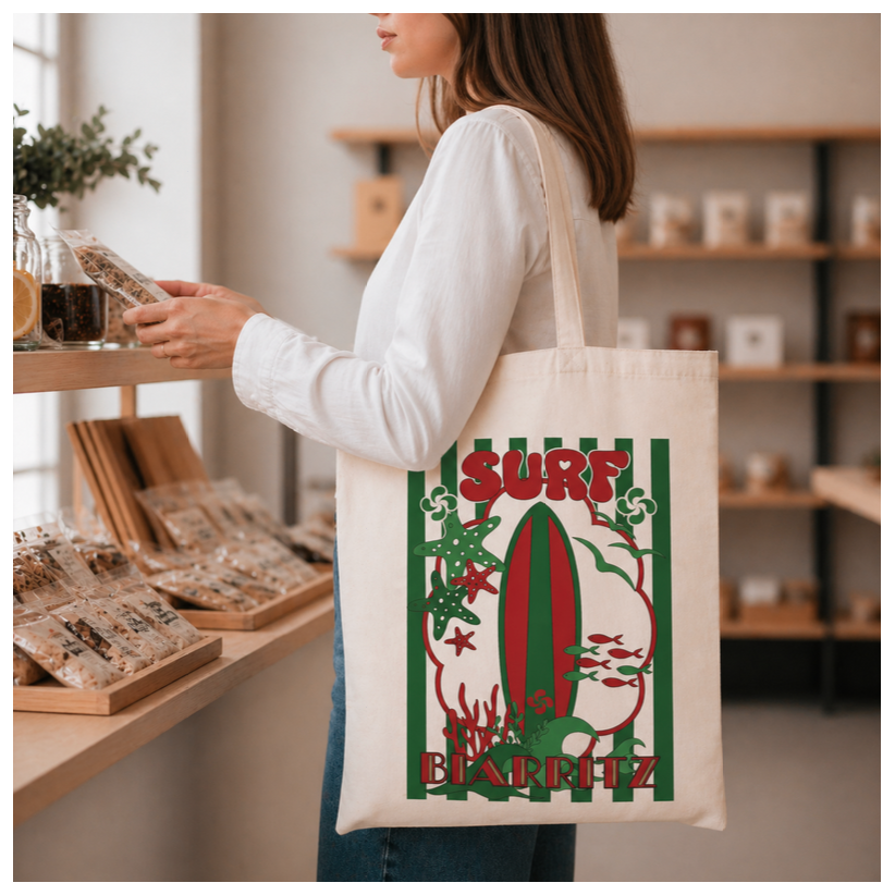 Tote bag, "Surf Biarritz"