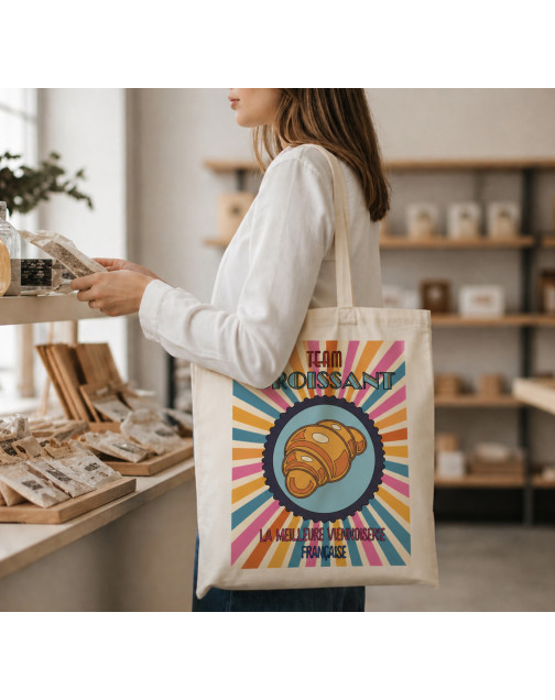 Tote bag, "Team croissant"
