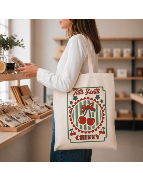 Tote bag, "Tutti Frutti Cherry"