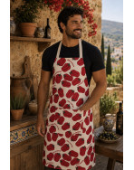 Tablier de cuisine, "Poivron" écru