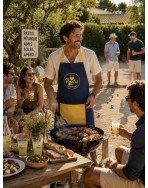 Tablier de cuisine, "Pastis pétanque" marine