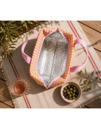 Sac isotherme Ice cube M, "Biarritz" rose poudré