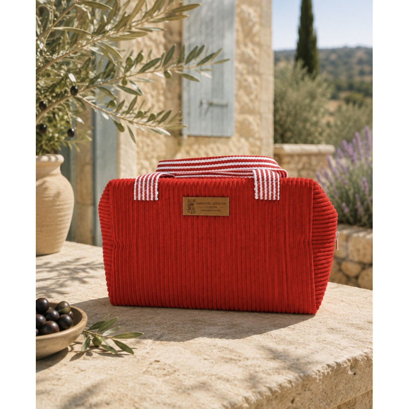 Sac isotherme Ice cube S, "Velours" Cerise