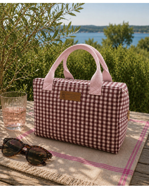 Sac isotherme Ice cube M, "Biarritz" bordeaux