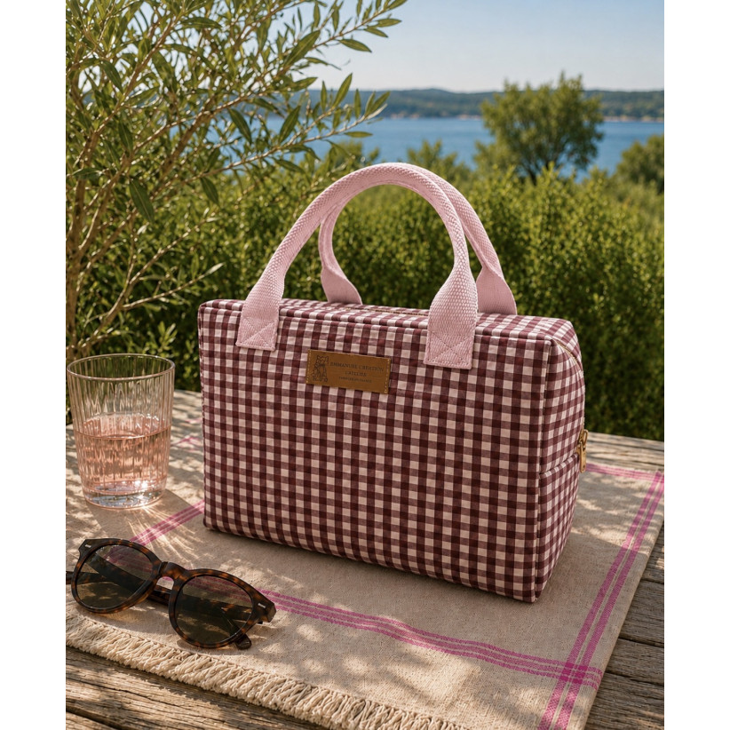Sac isotherme Ice cube M, "Biarritz" bordeaux