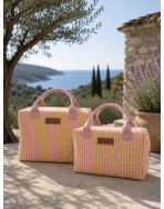 Sac isotherme Ice cube M, "Biarritz" rose poudré