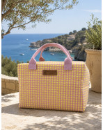 Sac isotherme Ice cube M, "Biarritz" rose poudré