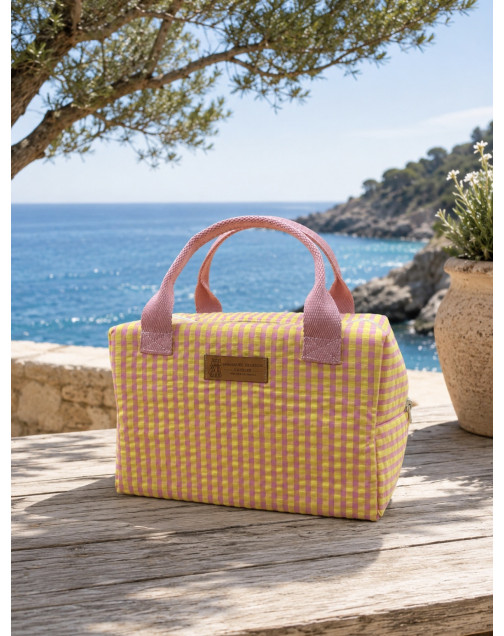 Sac isotherme Ice cube S  "Biarritz" rose poudré