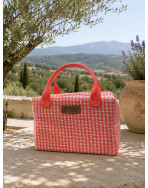 Sac isotherme Ice cube S, "Biarritz" rose fluo