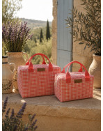 Sac isotherme Ice cube S, "Biarritz" rose fluo