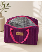 Sac isotherme Ice cube M, "Velours" Prune