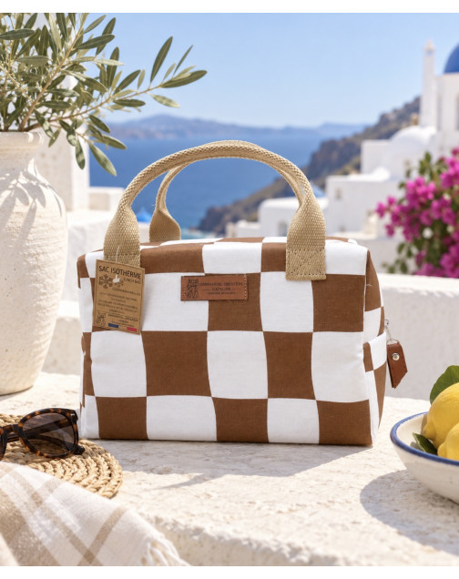 Sac isotherme Ice cube S, "Santorin", camel