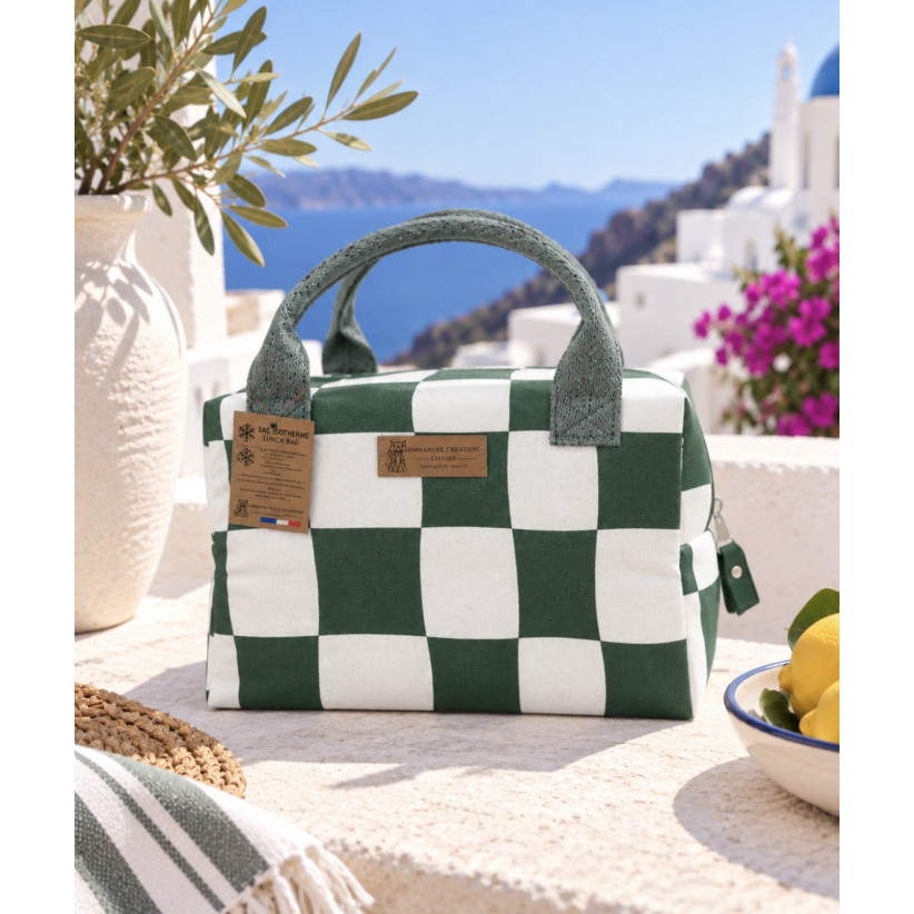 Sac isotherme Ice cube S, "Santorin", vert