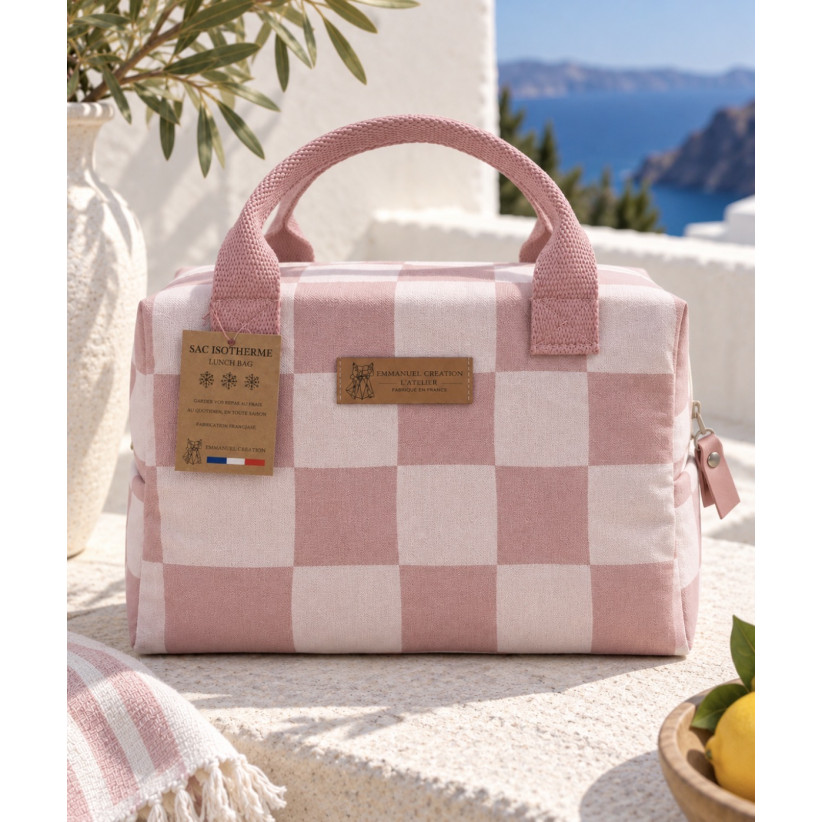 Sac isotherme Ice cube S, "Santorin", Rose