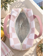 Sac isotherme Ice cube M, "Santorin", rose