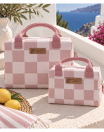 Sac isotherme Ice cube M, "Santorin", rose