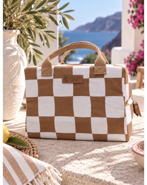 Sac isotherme Ice cube M, "Santorin", camel