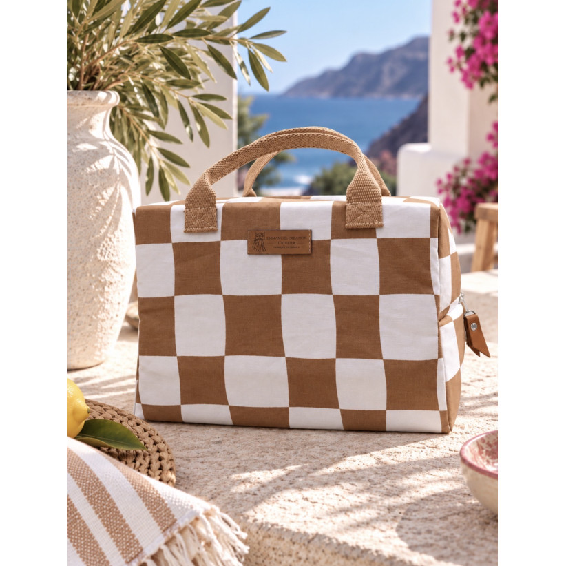 Sac isotherme Ice cube M, "Santorin", camel