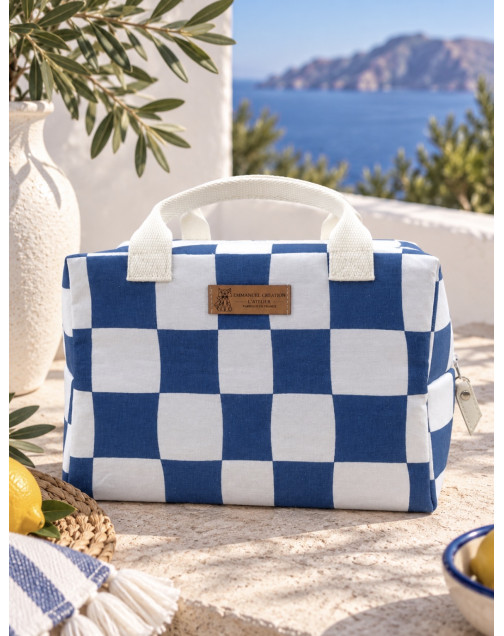 Sac isotherme Ice cube M, "Santorin", Bleu
