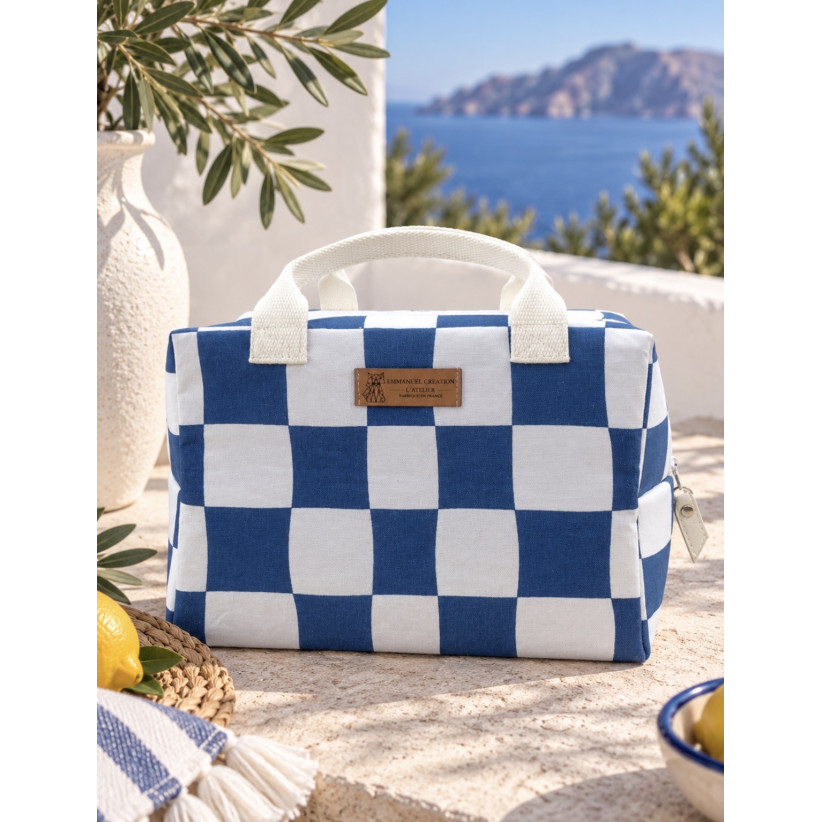 Sac isotherme Ice cube M, "Santorin", Bleu