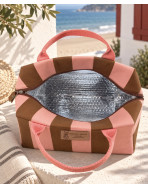 Sac isotherme Ice cube M, "Hendaye", Rose - camel