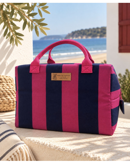 Sac isotherme Ice cube M, "Hendaye", Prune - Marine