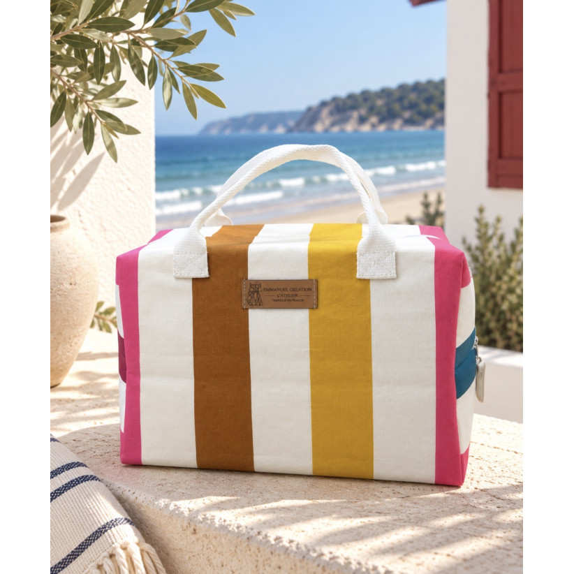 Sac isotherme Ice cube M, "Hendaye", Blanc - Multico
